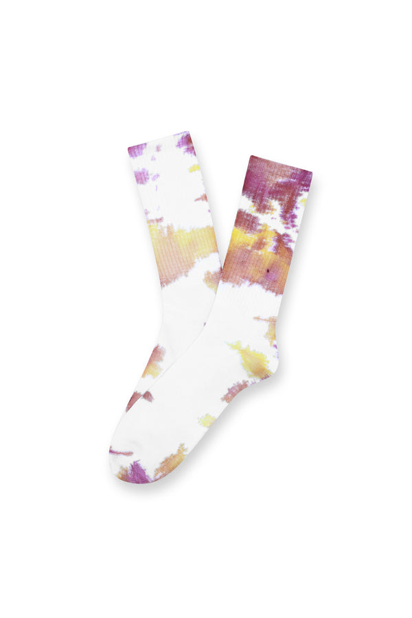 Men’s Crew Socks - Dusty Orange Tie-Dye