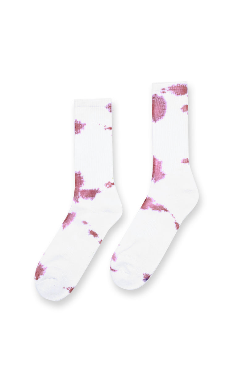 Men’s Crew Socks - Dusty Pink Tie-Dye